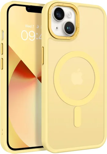 Vista 20 de BENTOBEN Funda magnética para iPhone 13 y iPhone 14 [compatible con Magsafe] Funda translúcida mate para iPhone 13/14, delgada, a prueba de golpes