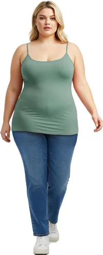 Vista 316 de Emmalise Camisola larga casual básica para mujer, con tirantes ajustables, top en capas