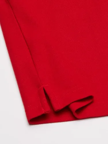 Vista 3 de IZOD Camisa polo de manga corta para uniforme escolar para niños, cierre de botón, tela de piqué cómoda y suave