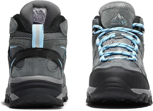 Vista 8 de NORTIV 8 Botas de senderismo impermeables para mujer, para exteriores, senderismo, camping, botas de búsqueda
