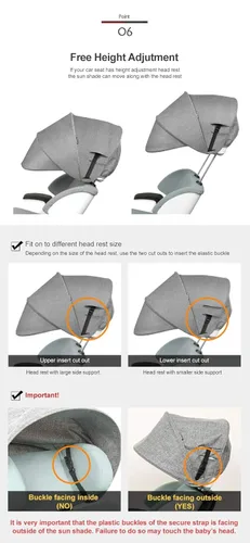 Vista 5 de Manito Extensor de Parasol/Toldo Auxiliar para Asiento de Coche (beige)
