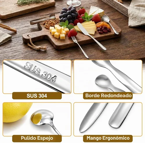 Vista 3 de Juego de 32 cuchillos esparcidores de mantequilla de queso, accesorios de charcutería, cuchillos esparcidores de queso de acero inoxidable, mini
