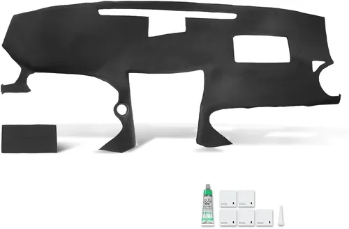Vista 21 de PIT66 Cubierta de bisel de tablero TPE negra compatible con Buick Apollo/Olds Omega 1972-1974 Compatible con Chevy Chevy II/Chevy Nova 1969-1974