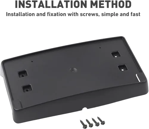 Vista 6 de Soporte de matrícula frontal Portamatrícula compatible con Jeep Wrangler JL JLU JT 2018-2024