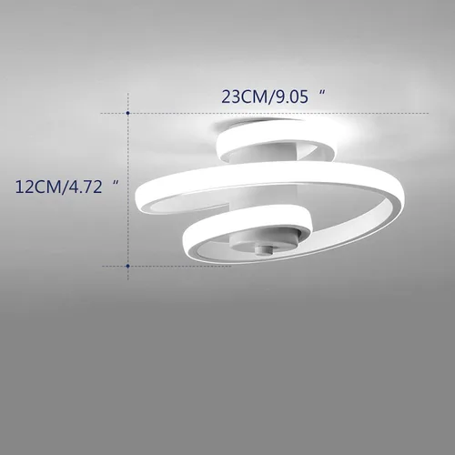 Vista 3 de Xuthusman Lámpara de techo moderna LED de acrílico para sala de estar, dormitorio, lámpara de montaje empotrado, elegante accesorio de pasillo de 19