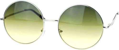 Vista 33 de Hippie Groovy Gradient Oversize Anteojos de sol redondos Lennon grandes