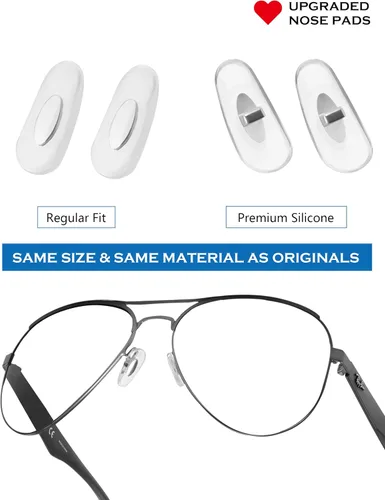 Vista 2 de 4 pares de almohadillas de nariz de repuesto para Ray-Ban RB3604 RB4264 RB3534 RB3549 RB3584 RB3614 RB3523 RB3526 RB3538 RB3558 RB3660 RB3530