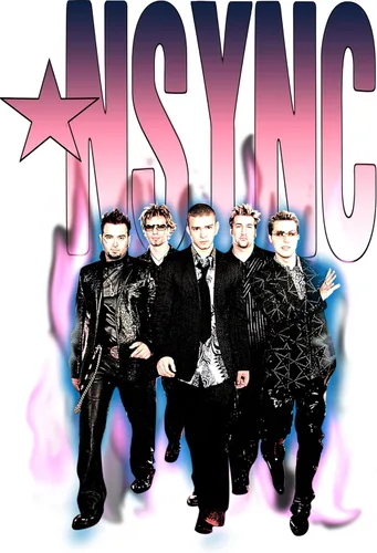 Vista 3 de NSYNC 90's Boy Band Group Shot - Camiseta de manga corta para hombre y mujer