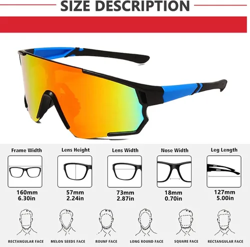 Vista 4 de Gafas de sol fotocromáticas para hombres y mujeres polarizadas para ciclismo protección UV pesca deportes bicicleta gafas