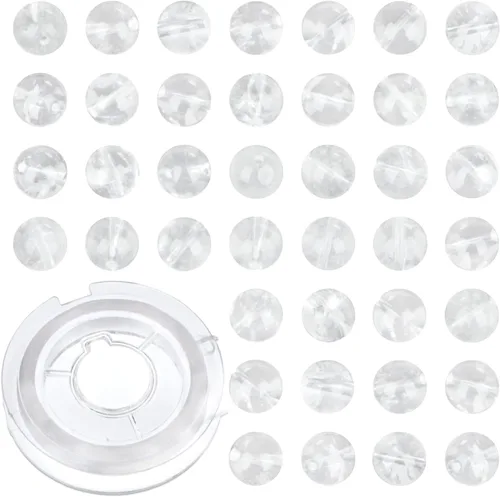 Vista 8 de 100 cuentas redondas sueltas de gema de amatista natural de 8mm para fabricación de joyas con cordón elástico de cristal