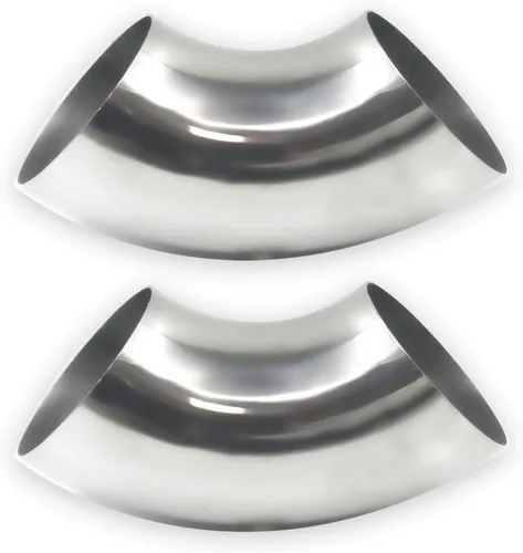 Vista 7 de Tubo de codo de escape OD de 2 pulgadas y 90 grados (codo doblado de mandril) SS304 de acero inoxidable apto para codo de escape modificado
