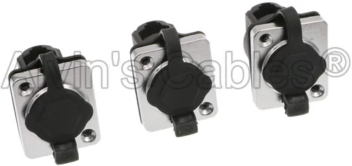 Vista 4 de Alvin's Cables 90 grados RJ45 interfaz impermeable zócalos conector IP65 Ethernet montaje en panel ángulo recto 3pcs RJ45 conector