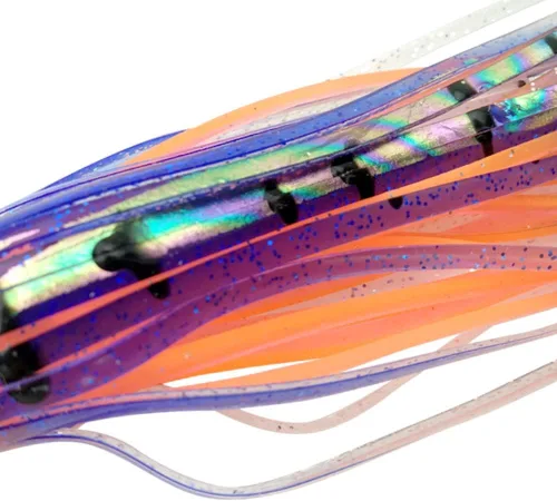Vista 7 de OCEAN CAT Juego de señuelos de pesca de agua salada, anzuelo de pesca en alta mar y faldas de pulpo/calamar de 6 pulgadas/9 pulgadas para atrapar