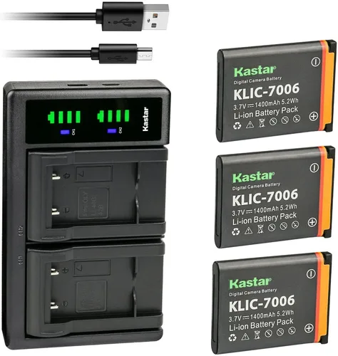 Vista 6 de Kastar KLIC-7006 LTD2 - Cargador de batería USB compatible con Kodak Easyshare M532, Easyshare M550, Easyshare M552, Easyshare M575, Easyshare M577