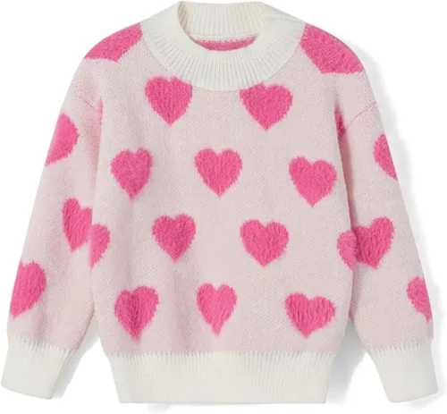 Vista 5 de Mommy and Me - Conjunto de suéteres para el día de San Valentín con cuello redondo, manga larga, diseño de corazón de amor, conjuntos familiares a