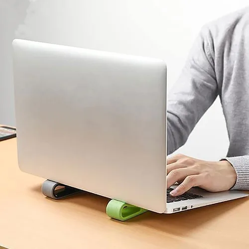 Vista 2 de Soporte de ángulo portátil simple para computadora portátil, soporte de enfriamiento para computadora de escritorio, PC, estante aumentado, base más