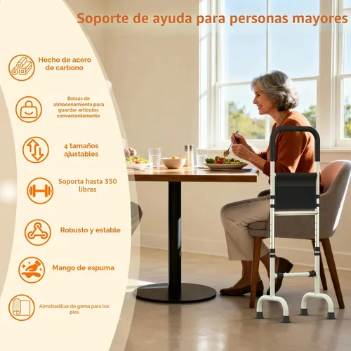 Vista 2 de Ayuda de soporte para silla de ancianos, sofá, ayuda de pie y apoyos para cirugía de cadera y rodilla, ayuda de recuperación ajustable, herramienta
