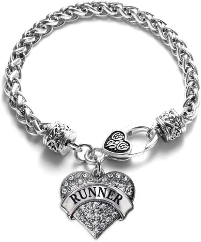 Vista 40 de Inspired Silver - Pulsera de plata con dije de corazón pavé con joyas de circonita cúbica