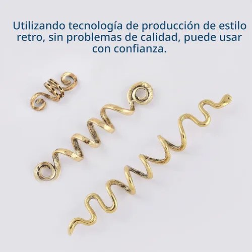 Vista 8 de FRDTLUTHW Joyas de pelo de serpiente dorada para trenzas, decoración de cabello de Halloween, accesorios de rastas para mujeres