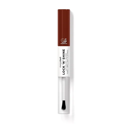 Vista 3 de wet n wild Megalast Lock 'N' Shine Lip Color + Gloss Lipstick Affogato Dreams
