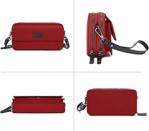 Vista 4 de Bolsos cruzados pequeños con cartera para teléfono y cartera con pulsera