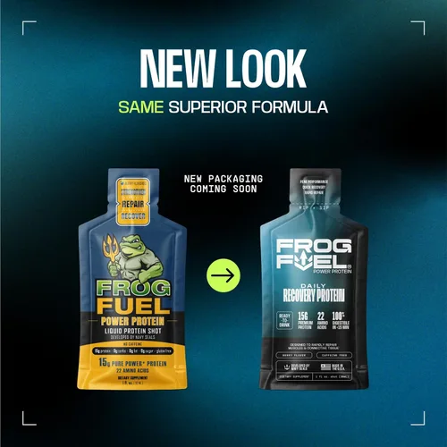 Vista 8 de Frog Fuel Power Regular Protein Shot, 15g de proteína de colágeno nano-hidrolizado alimentado con pasto, después del entrenamiento, sin gluten, sin