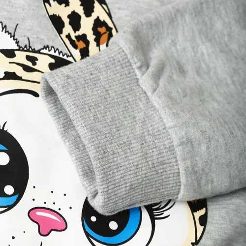 Vista 5 de Conjunto de 2 piezas de sudadera de manga con volantes y leggings para niñas de 2 a 10 años