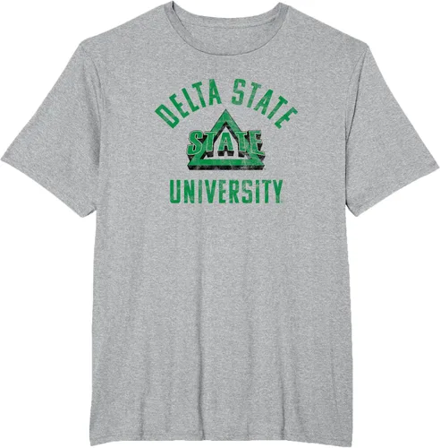 Vista 11 de Delta State University Statesmen Large Camiseta, Gris