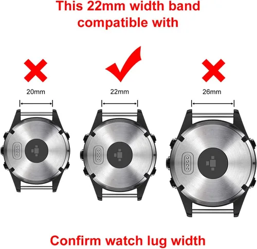 Vista 2 de LDFAS Fenix 8/7/6/5 Plus, correas de nailon de ajuste ultra fácil de 0.866 in compatibles con Garmin Fenix E/7/6 Pro/5/Epix (Gen 2)/Quatix