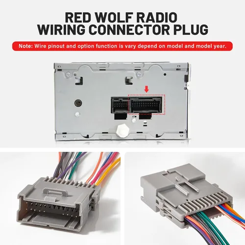 Vista 4 de RED WOLF Arnés de cableado estéreo para automóvil para GMC Envoy Sierra 2002-2008, Chevy Silverado Impala con conector a tope de instalación