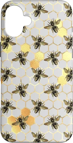 Vista 22 de iPhone 12 Pro Max Bumble Bee - Honeycomb Apicultor amarillo Abeja patrón caso