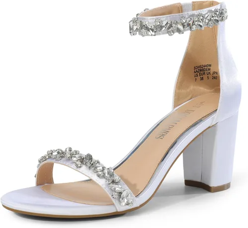 Vista 39 de DREAM PAIRS - Sandalias de tacón grueso y bajo para mujer