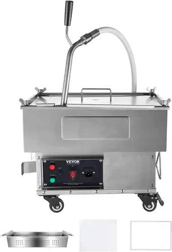 Vista 9 de VEVOR Filtro para freidora profunda de 18 L/44 LBS/5.8 galones, sistema de filtro de aceite para freír máquina de 300 W, filtro de aceite