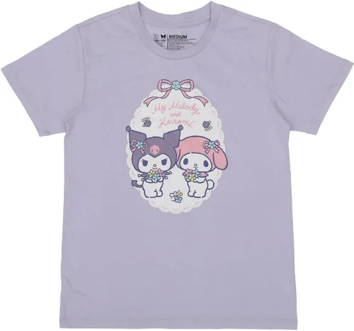 Vista 7 de Bioworld Kuromi & My Melody - Conjunto de ropa de dormir lavanda para mujer