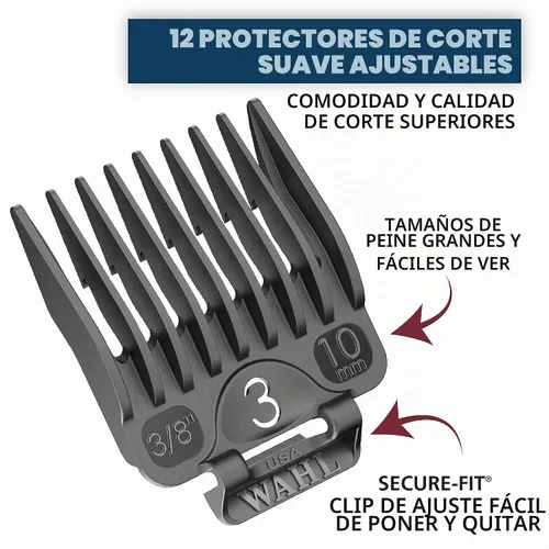Vista 8 de Rasuradora Wahl 79900, grado de impermeabilidad 1501P para el corte del cabello (20 piezas), 1, Rojo