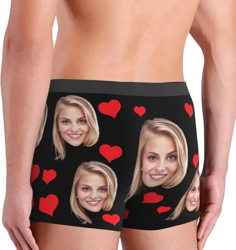 Vista 6 de Bóxers personalizados para hombres, novio, padre, marido, boxeadores divertidos personalizados para hombres, regalos de cumpleaños, día de San
