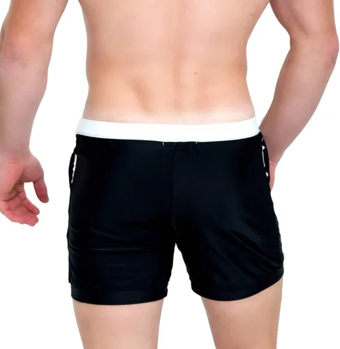 Vista 2 de taddlee Hombres Bañadores Swimwear Solid Basic Long Bañador para Boxer Trunks Junta Shorts