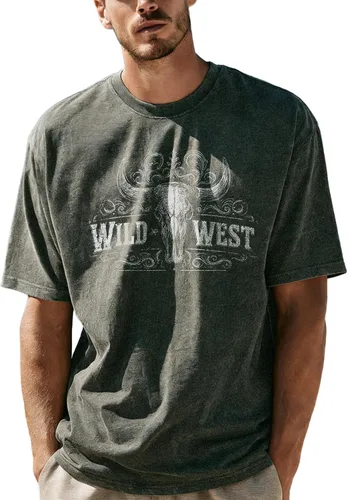 Vista 19 de domirica Camisetas gráficas para hombre, 100 % algodón lavado, manga corta, cuello redondo, Y2K, tallas grandes y altas, camisetas de verano 2026