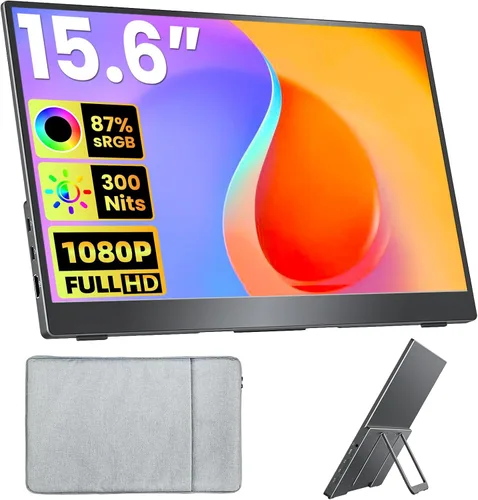 Vista 16 de Upperizon Monitor portátil de 15.6 pulgadas 4K UHD 3840X2160 100% sRGB 60Hz IPS HDR HDMI USB-C Monitor de viaje para laptop, MacBook, PC, Surface