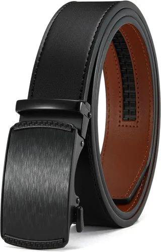 Vista 48 de CHAOREN Cinturón para hombre de cuero con trinquete - Ajuste personalizable, estilo sin esfuerzo (35 mm)