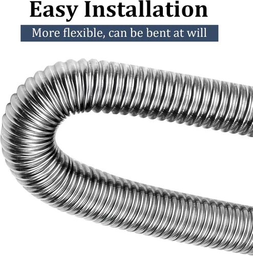 Vista 4 de KXKZREN Tubo de escape de acero inoxidable 24.5mm de diámetro interior Tubo de extensión de escape para calentador de estacionamiento de aire
