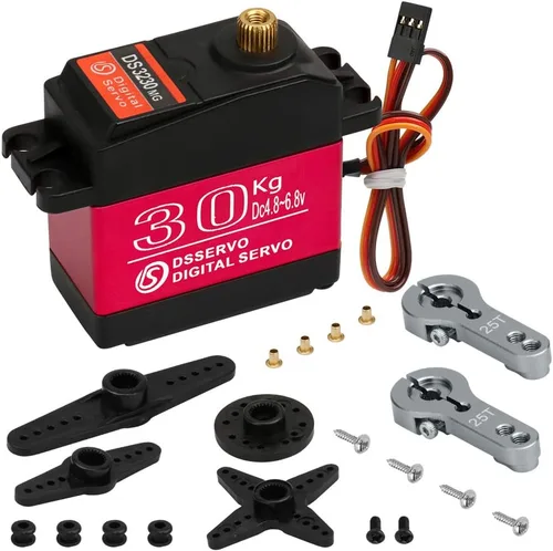 Vista 11 de 44.1 lbs impermeable Metal Gear RC Servo, 270°
