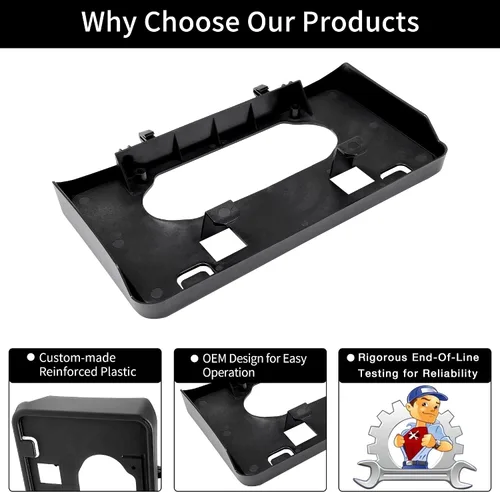 Vista 4 de Soporte para matrícula, soporte para placa frontal, compatible con Ford F150 2009-2014, montaje de matrícula, marco de matrícula, almohadilla
