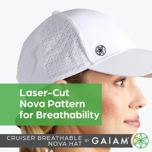 Vista 3 de Gaiam - Gorra transpirable para mujer, visera preformada, tamaño ajustable para correr