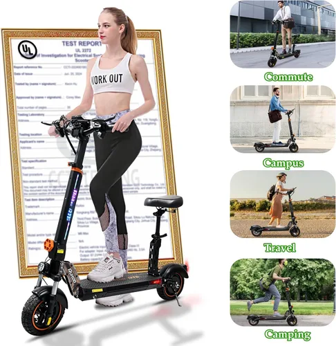 Vista 5 de Scooter eléctrico para adultos, 5600 W/1500 W/1200 W/800 W, scooter eléctrico rápido, 46/40/35 MPH velocidad máxima, batería de 27 Ah/20.8 Ah/15.6