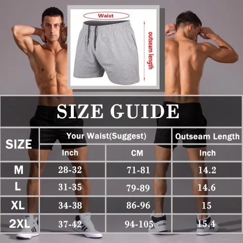 Vista 7 de GYMAPE Hombres Culturismo Gimnasio Entrenamiento 5 pulgadas Deportes Correr Fitness Shorts