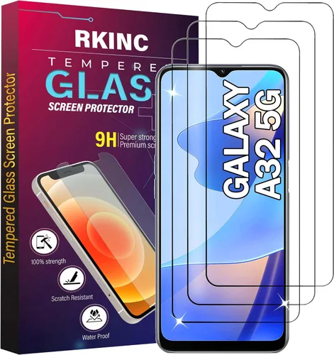 Vista 11 de RKINC Protector de pantalla [paquete de 4] para Samsung Galaxy A12 / Galaxy A02S / A12 Nacho, protector de pantalla de vidrio templado, 0.013 in