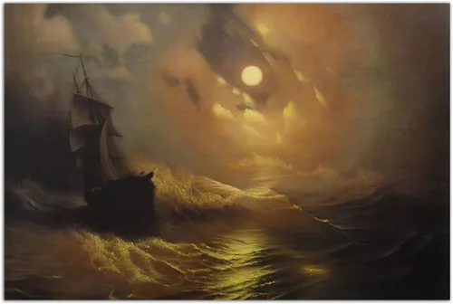Vista 10 de QUNYAAE Póster de arte en lienzo con diseño de barco pirata, diseño de barco pirata, arte de pared y decoración moderna de dormitorio familiar