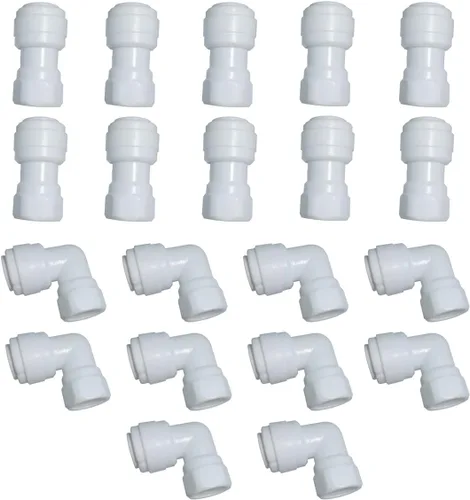 Vista 11 de MALIDA Adaptador de rosca hembra de conector rápido codo y combinación recta, rosca de 1/2 pulgada x tubo de 1/4 pulgadas OD Push to Connect