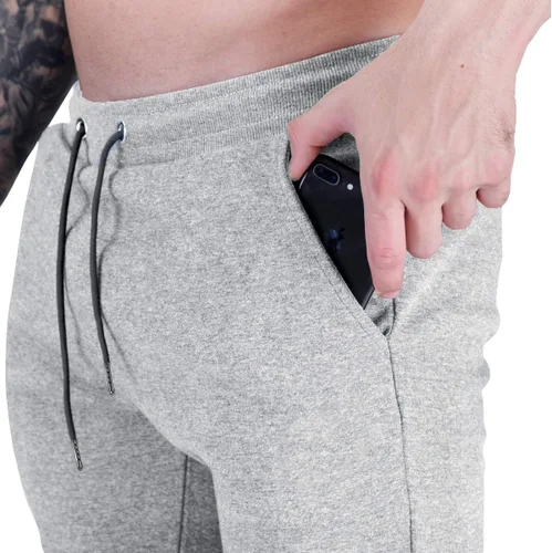 Vista 4 de Wangdo Pantalones deportivos ajustados para hombre, pantalones deportivos cónicos para entrenamiento, pantalones deportivos casuales para correr